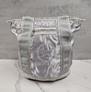 Victoria Secret Pink Y2K Silver Metallic Tote Bag